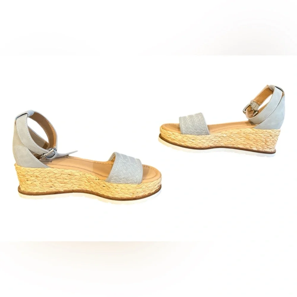 Dolce Vita Byndi NWOT Gray Espadrille Wedges Women’s Size 7.5